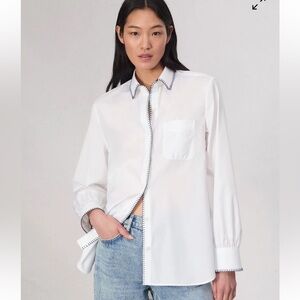 rag & bone White Button-Up Shirt
